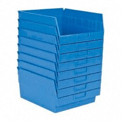 QUANTUM STORAGE SYSTEMS Quantum Storage QSB209BLCS Hopper Shelf Bin Blue 8-pack