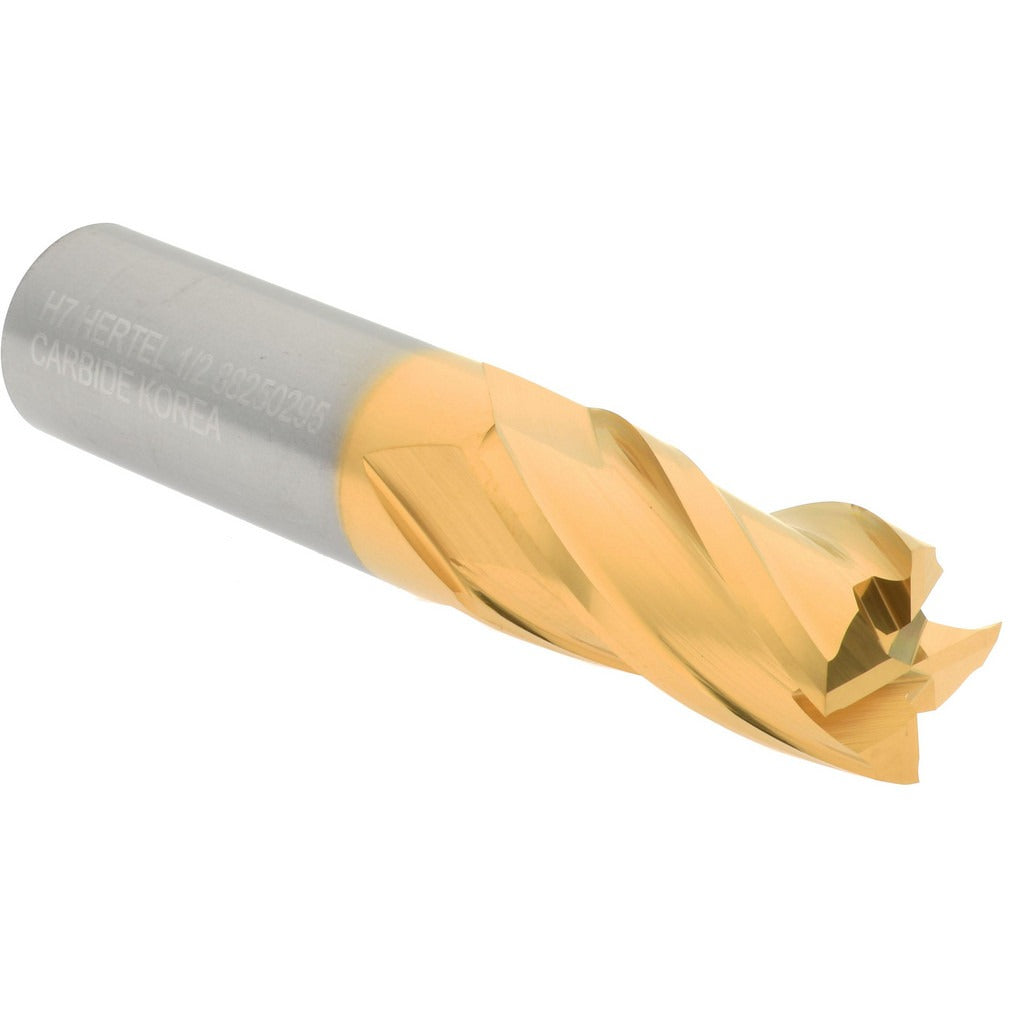 HERTEL Hertel 750298 Square End Mill 0.5 in 4 Flute Solid Carbide