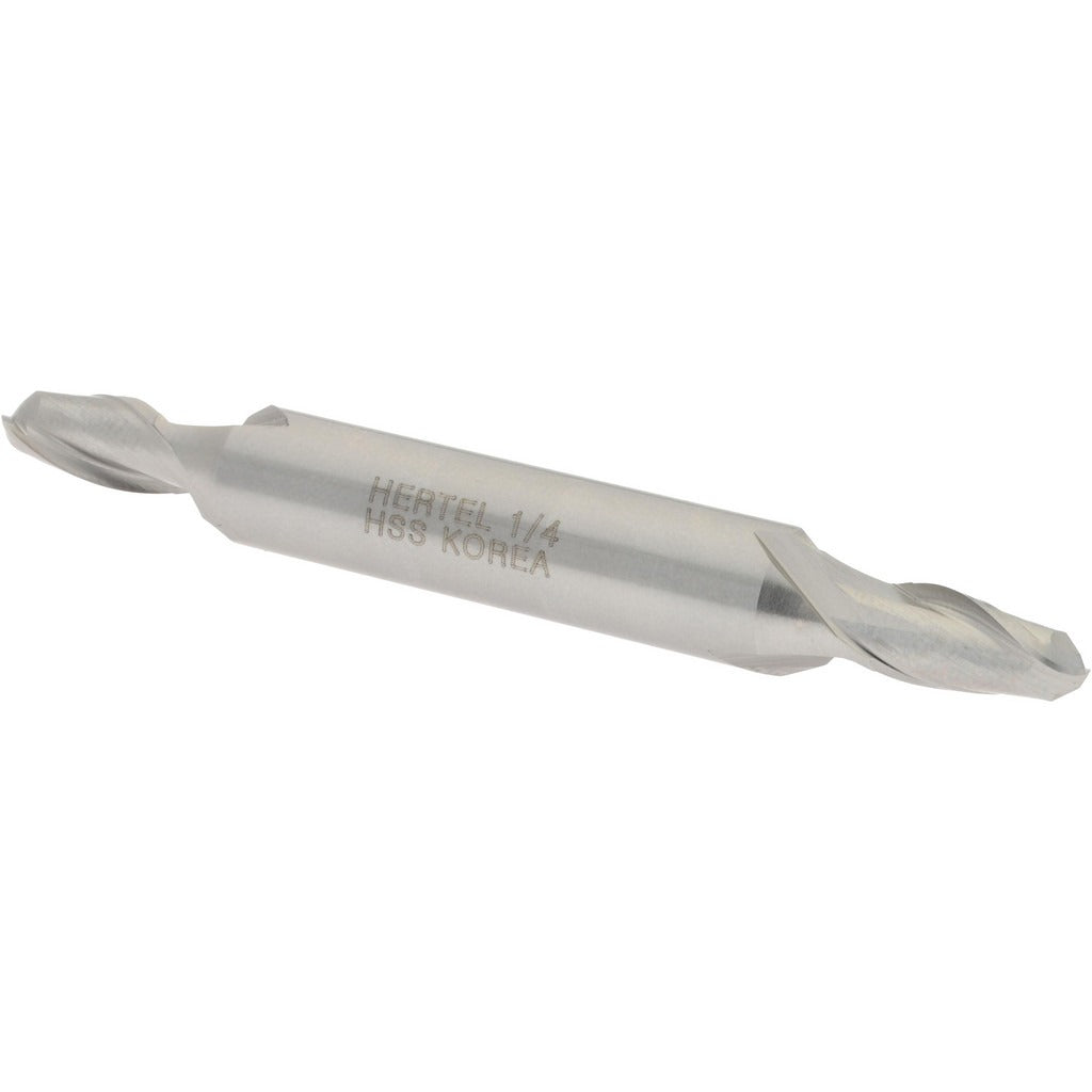 HERTEL Hertel E211201601 Ball End Mill 1/4 in 2 Flute Hss Double End