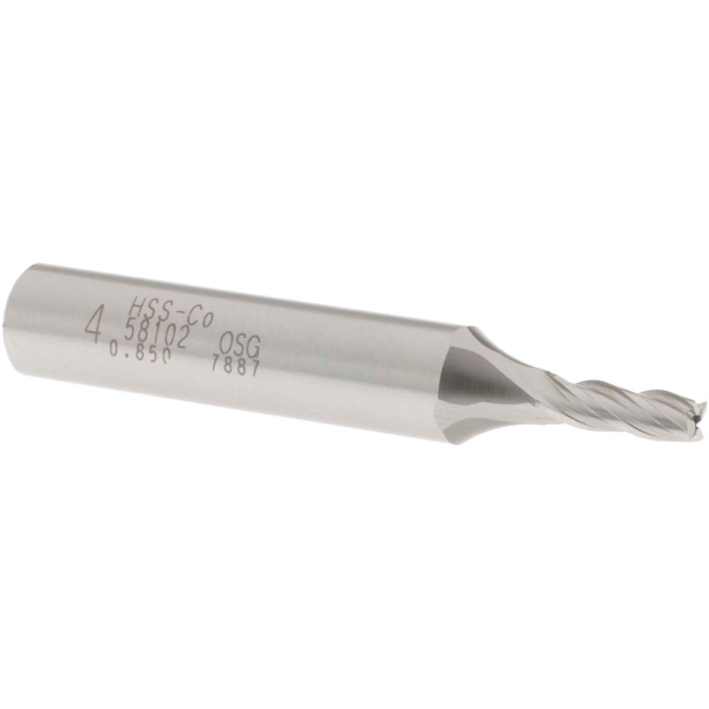 OSG Osg 5810200 Square End Mill 0.1575 in 4 Flute Cobalt
