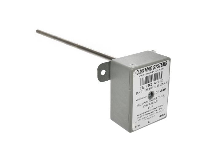 MAMAC SYSTEMS Mamac Systems TE-702-A-7-C Duct Temperature Sensor (8 in Probe) TE-702-A-7-C