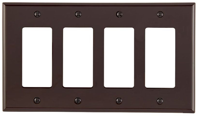 LEVITON Leviton pj264-b 4-gang Decora Midway Wall Plate