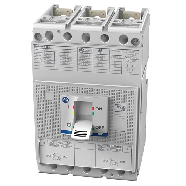 Allen-Bradley 140G-J2F3-D25 140G 250A J Frame Molded Case Circuit Breaker