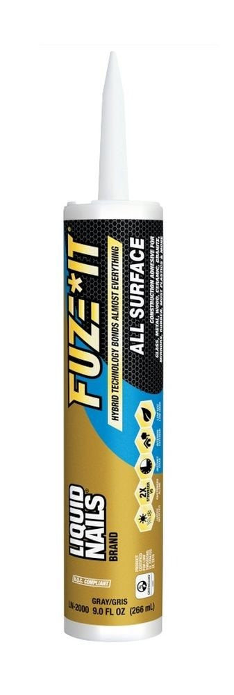 LIQUID NAILS Liquid Nails LN-2000 Fuze It All Surface Construction Adhesive (2 x 9 oz Pack)