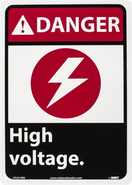 ACCUFORMNMC Accuformnmc DGA10RB Danger High Voltage Sign 14 in