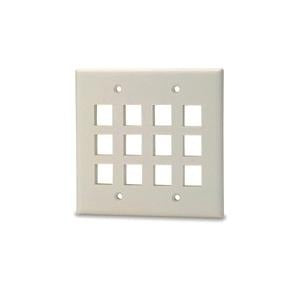 SIGNAMAX Signamax dkf-12-wh 12-port 2-gang Keystone Faceplate White