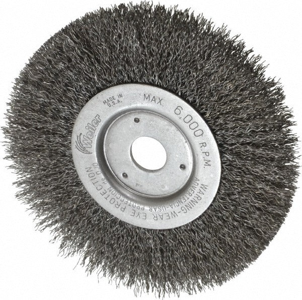 WEILER Weiler 01078 6 Inch Crimped Carbon Steel Wheel Brush