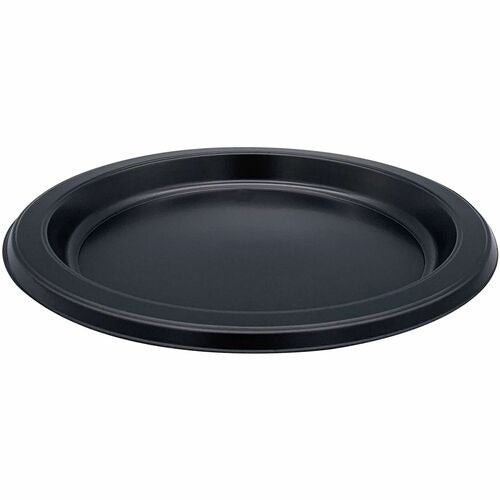 GENUINE JOE Genuine Joe GJO10332 Round Plastic Plates 7 in Black 125pk