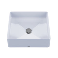 Toto LT574#01 Arvina Square Vessel Fireclay Bathroom Sink Cotton White