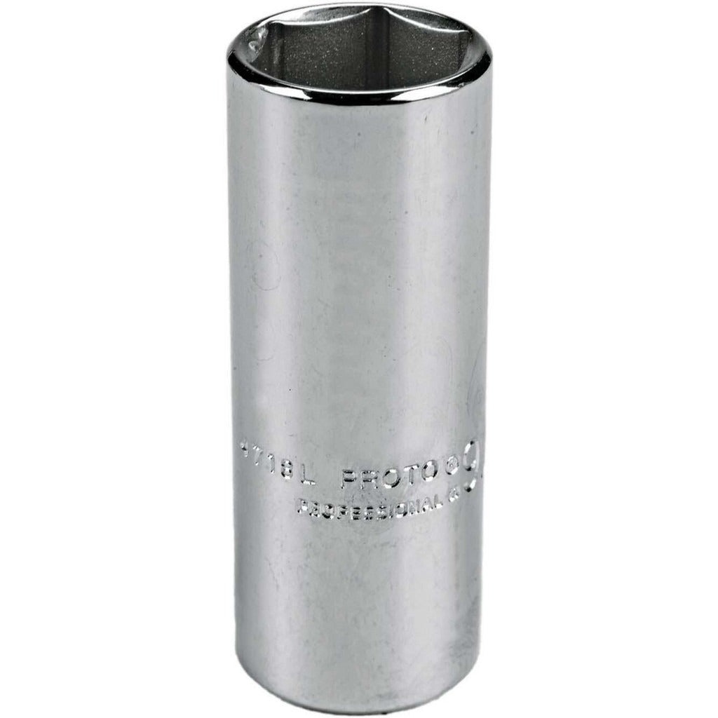 PROTO Proto J4718L Deep Hand Socket 9/16 in 6-pt 1/4 Drive