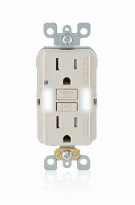 LEVITON Leviton Mfg Co R96-GFNL1-00T Gfci Outlet 15A 125V Led