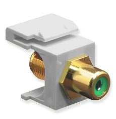 ICC Icc ic107gfgwh Rca F-type Keystone Module White Green