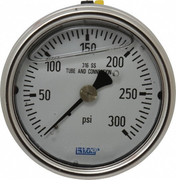 WIKA Wika 9832160 Pressure Gauge 2.5 in Dial Center Back Mount