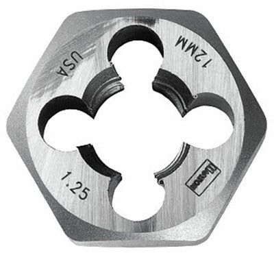IRWIN Irwin 9742 Metric Hex Die 12mm X 1.25 Carbon Steel