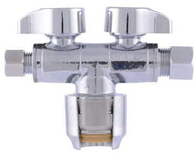 SHARKBITE Sharkbite SBDS123814 Dual Stop Valve Push to Connect
