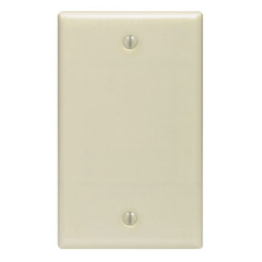 Leviton 86014 1-Gang Blank Wallplate, Thermoset, Ivory