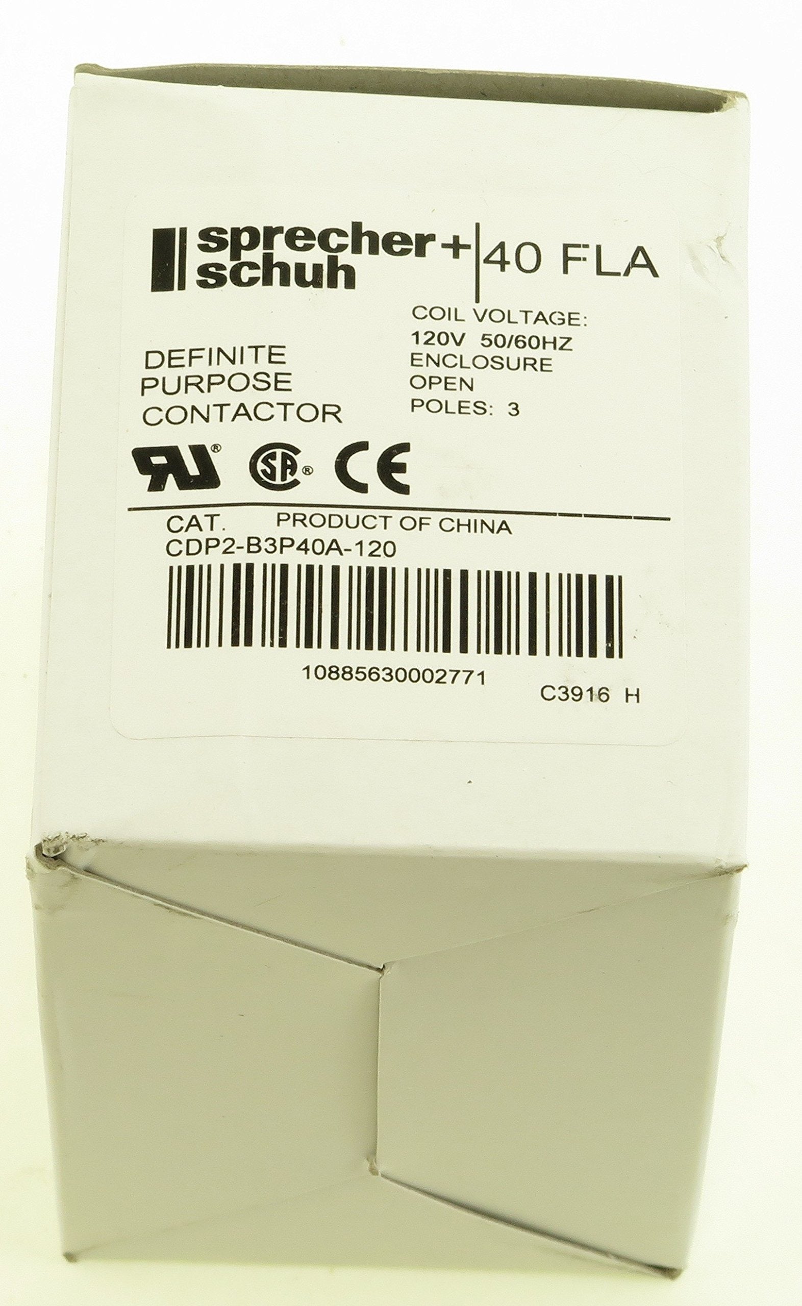SPRECHER + SCHUH Sprecher + Schuh CDP2-B3P40A-120 Contactor 40A 3 Pole