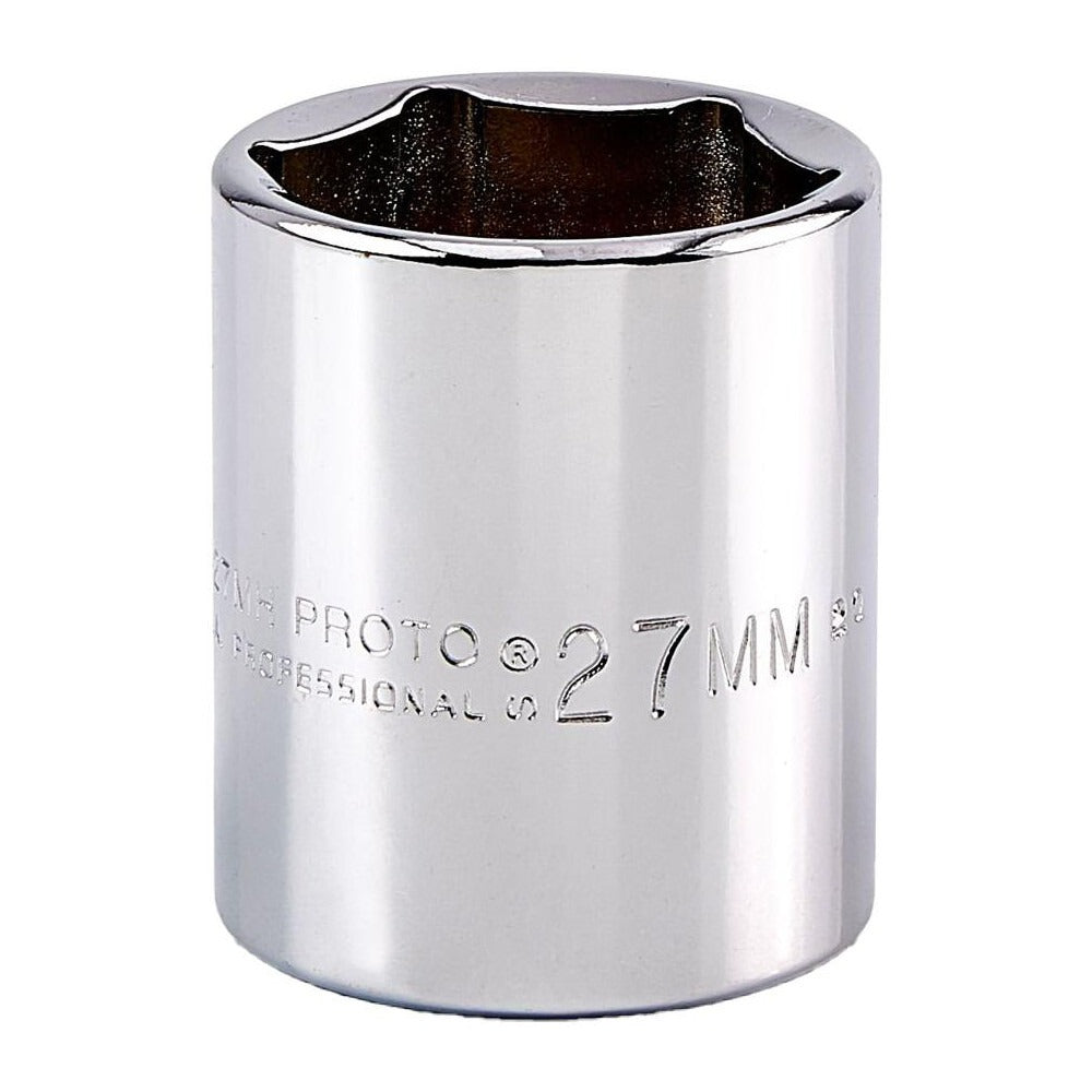 PROTO Proto J5427MH 27mm 1/2 Drive 6-point Hand Socket