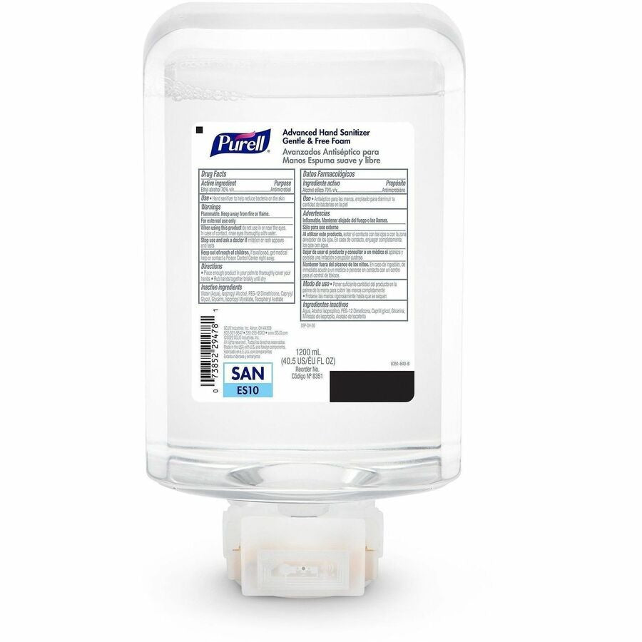 GOJO Gojo GOJ835102 Purell Advanced Foam Hand Sanitizer ES10 1200 mL Cartridge Pack of 2 8351-02