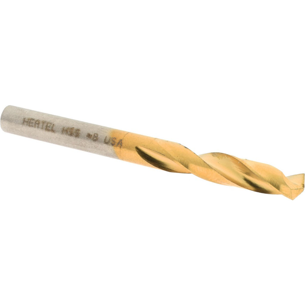 HERTEL Hertel 2387272 Screw Machine Drill Bit Size 8 Hss Tin