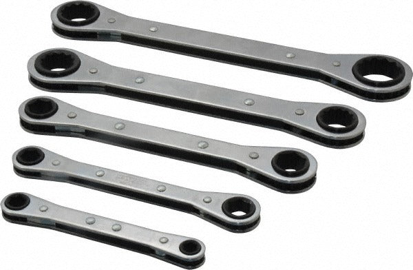 LANG Lang RB-5 Ratcheting Box Wrench Set 5 Piece Inch