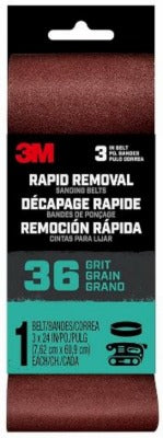 3M 3M BELT3X241PK36 Power Sanding Belt 3x24 Inches 36 Grit