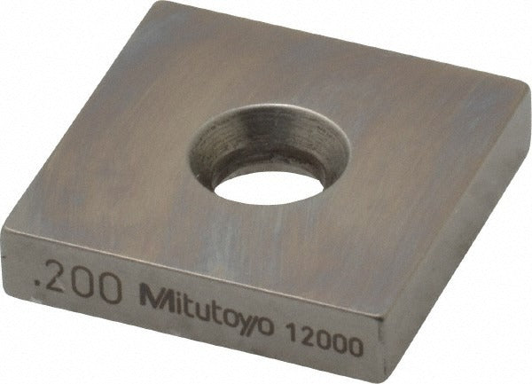 MITUTOYO Mitutoyo 614192-531 Square Steel Gage Block 0.2 in Grade 0