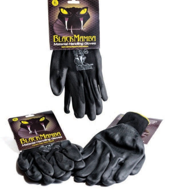 BLACK MAMBA BLACK MAMBA NC-130 Black Material Handling Gloves Extra Large