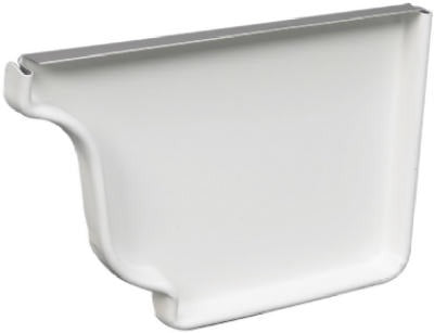 AMERIMAX Amerimax Home Products 27006 Aluminum Right End Cap 5 in White