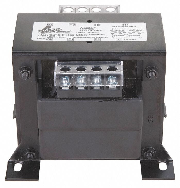 ACME Acme CE06-0100 CE Series open core and coil industrial control transformer 100 VA (1 ph) replacement CE100A008
