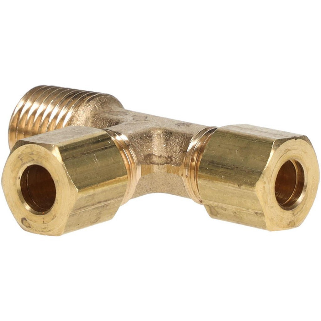 PARKER Parker 171C-4-4 Compression Male Run Tee 1/4 in Brass