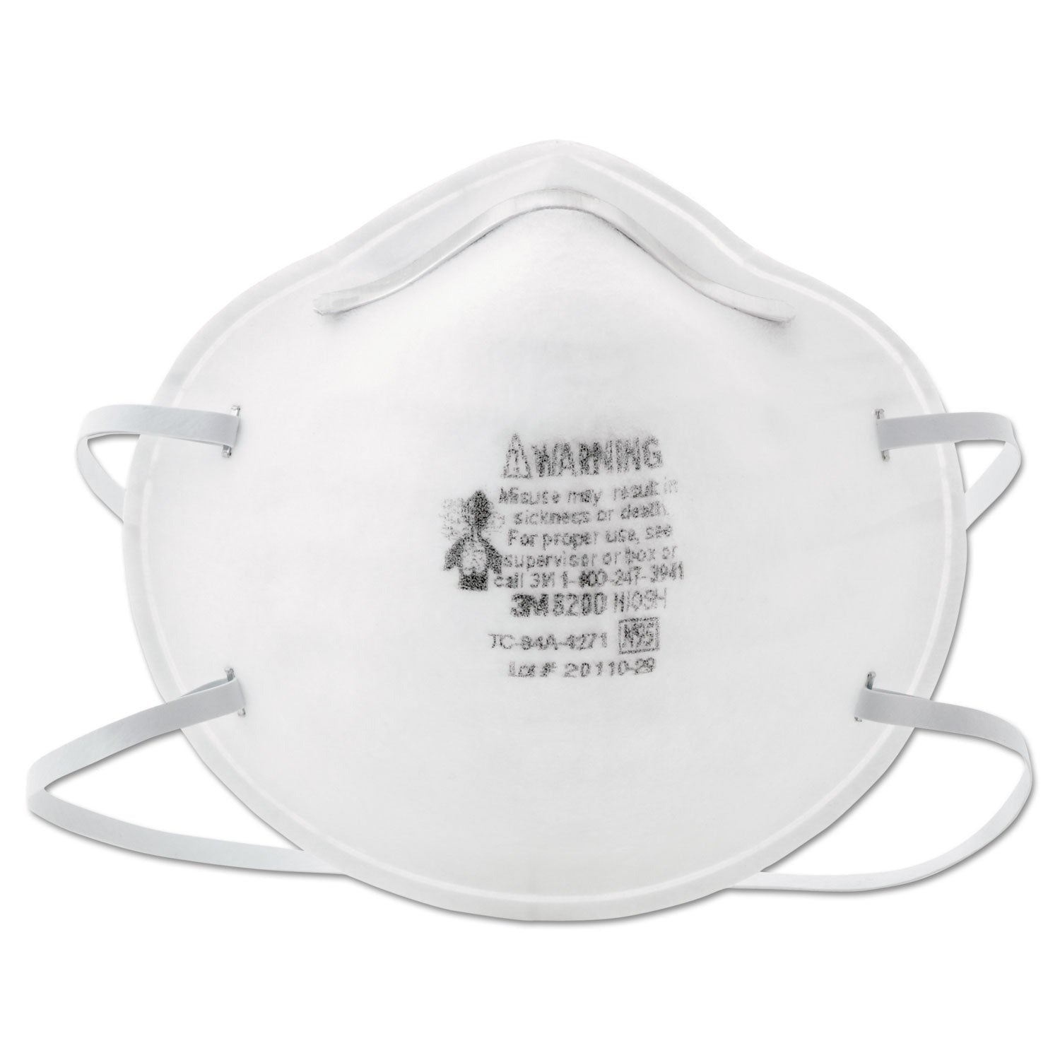 3M 3M MMM8200 N95 Particle Respirator 8200 Mask (20/Box)