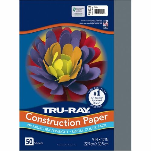 PACON Pacon PAC103028 Construction Paper 9x12 Slate 50 Pack