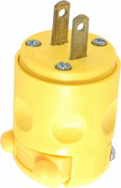 LEVITON Leviton 115PV Straight Blade Plug 15A 125V 1-15P Yellow