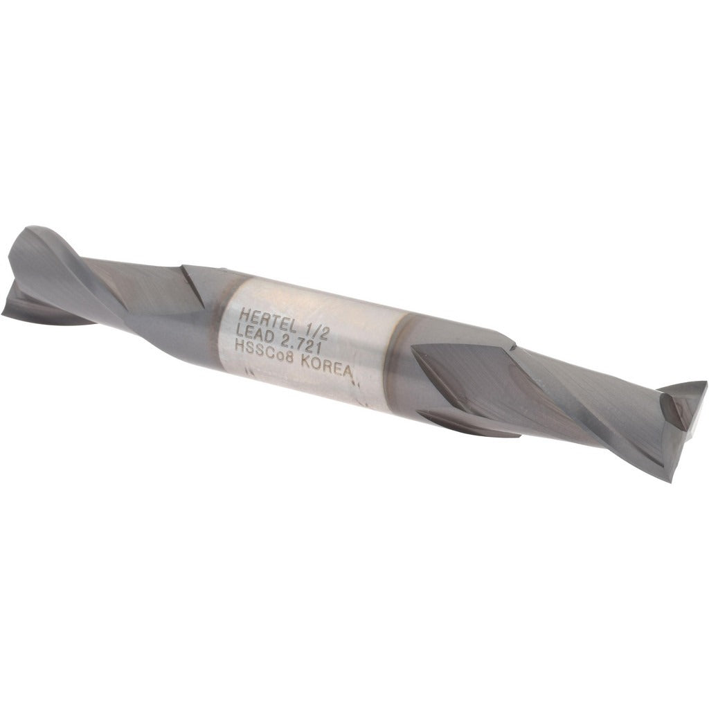 HERTEL Hertel E7050032 Square End Mill 0.5 in Cobalt Ticn 2 Flute