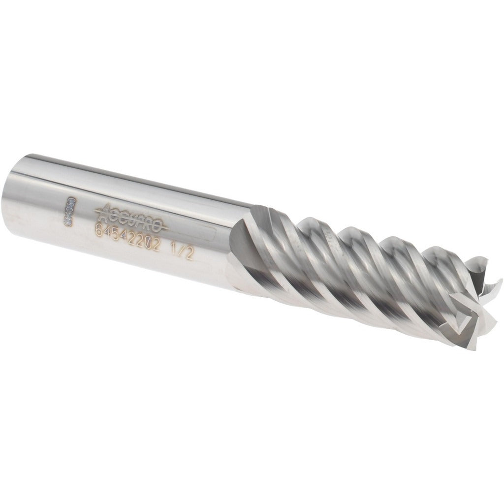 ACCUPRO Accupro 12177419 Square End Mill 0.5in 6 Flute Solid Carbide