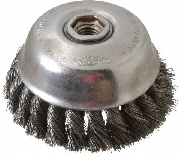 OSBORN Osborn 0003357400 Knotted Cup Brush 4 in Steel Wire