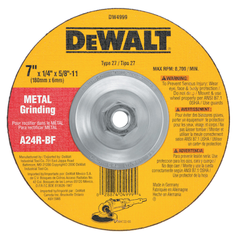 DeWalt DW4999 Type 27 High Performance Metal Grinding Wheel 7 x 1/4 x 5/8-11