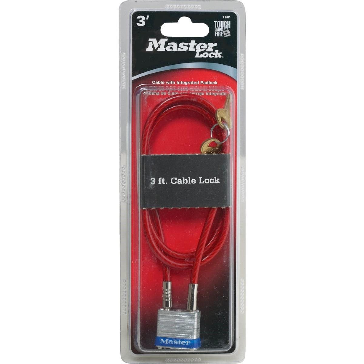MASTER LOCK Master Lock 719D Padlock Cable 3 Ft