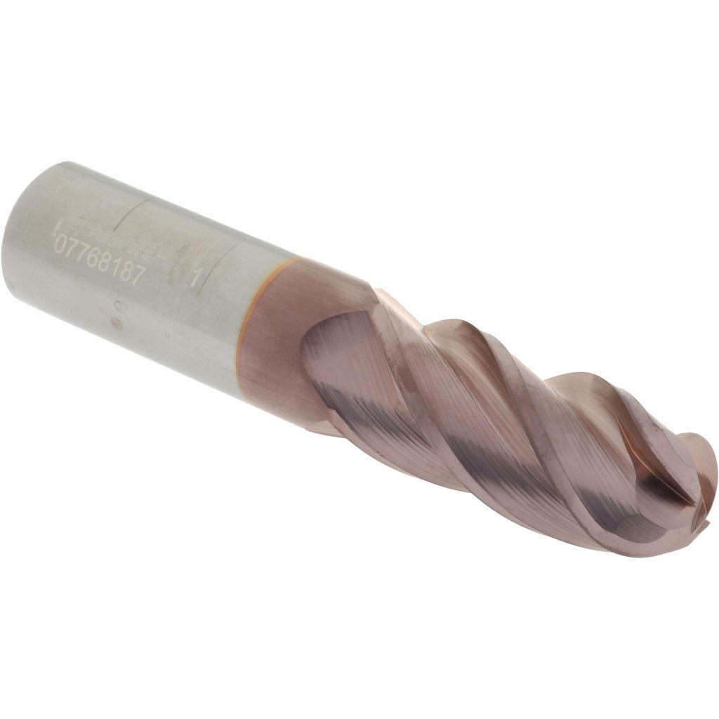 ACCUPRO Accupro 12184860 Ball End Mill 1 in 4 Flute Carbide Ticn