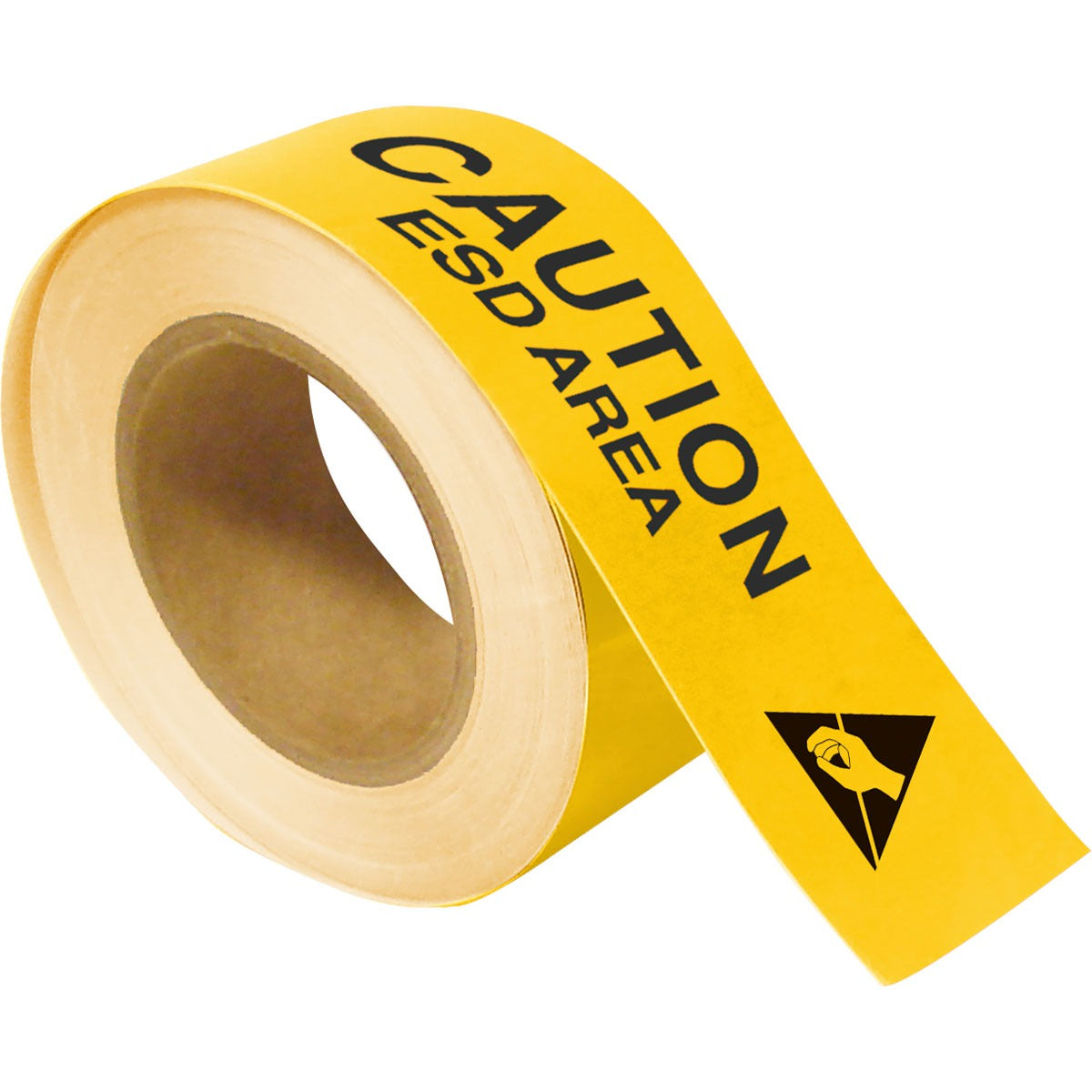 BRADY Brady 121367 ToughStripe Floor Tape Caution ESD Area 2 in x 100 ft