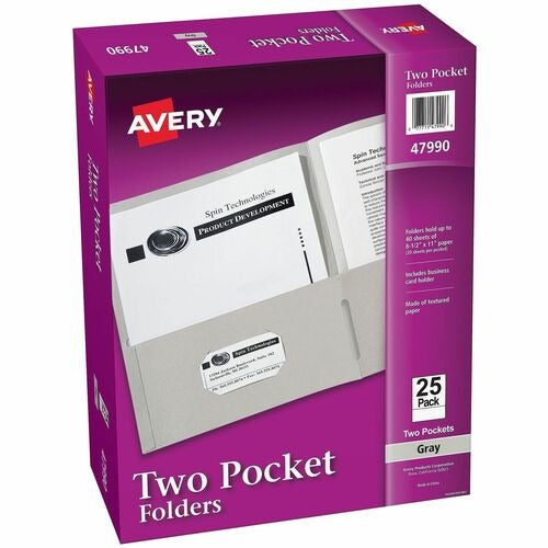AVERY Avery AVE47990CT Two-pocket Folder Letter 125CT