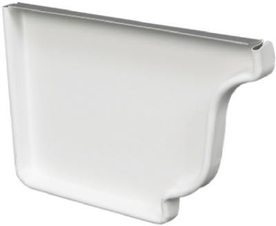 AMERIMAX Amerimax Home Products 27005 Aluminum Left End Cap 5in White