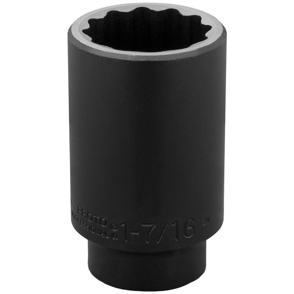 PROTO Proto J7346 Impact Socket 1/2 in Drive 1-7/16 in 12-pt