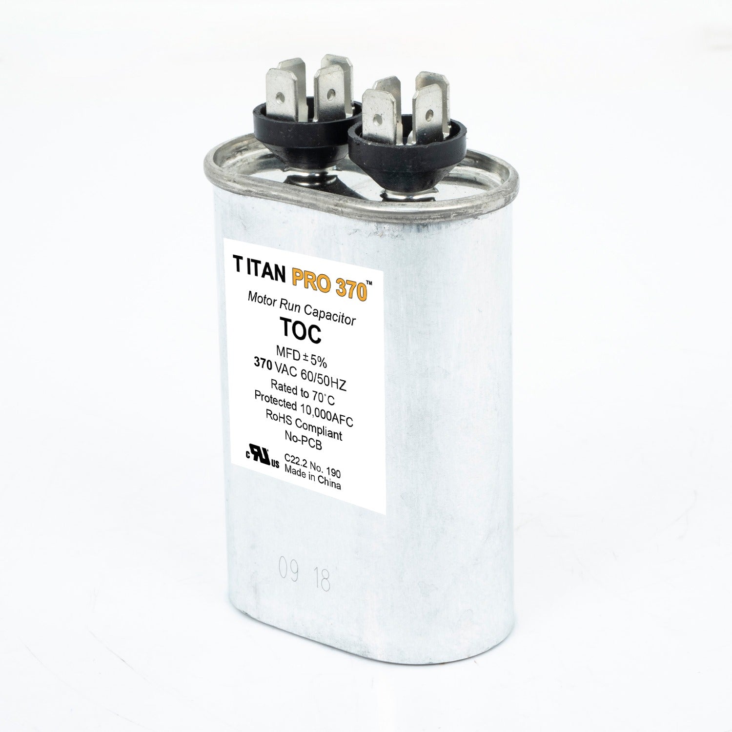 TITAN PRO Titan Pro TOC60 Motor Run Capacitor 60 MFD (Oval) Packard 325P606H37C46N4X