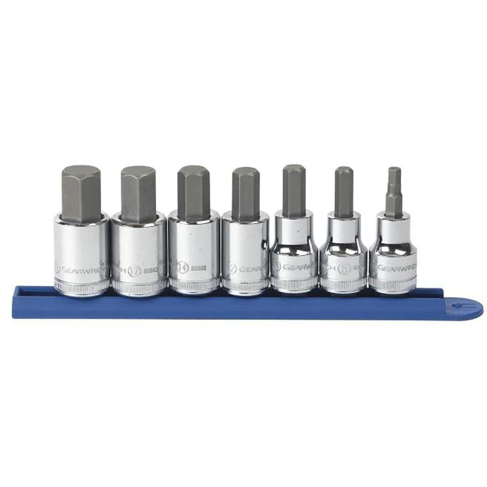 GEARWRENCH Gearwrench 80720 Hex Bit Socket Set 1/2 in Drive 7 Pc