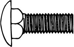 VALUE COLLECTION Value Collection CA6X012035-025BX Carriage Bolt M12x1.75
