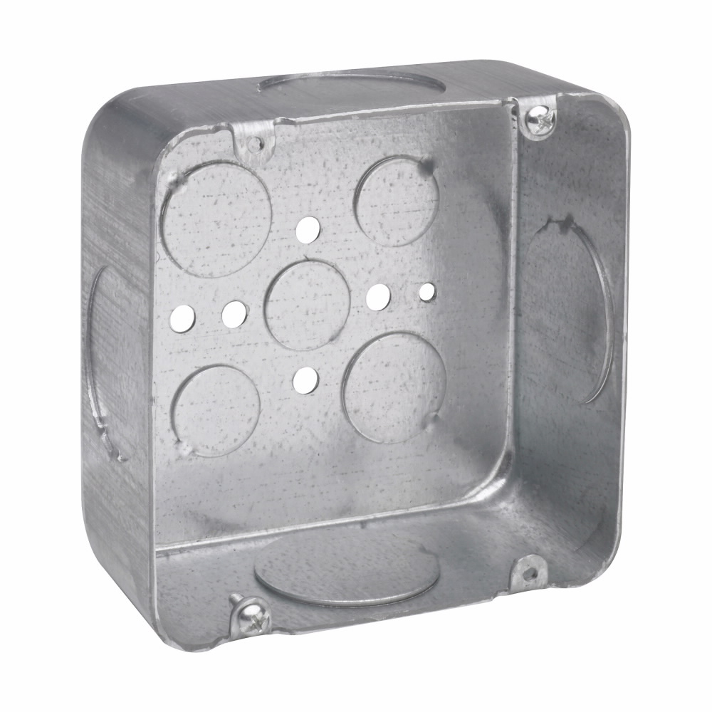 Crouse-Hinds TP562 Drawn Square Outlet Box 4-11/16 In Width x 2-1/8 In Depth 42.0 cubic inch capacity