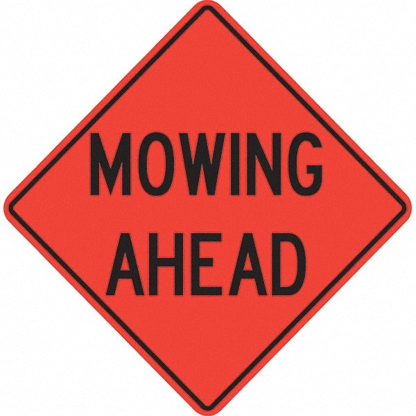 PRO-SAFE Pro-safe 07-800-3710-L Mowing Ahead Triangle Traffic Sign 36in