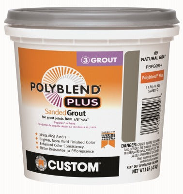 CUSTOM BUILDING PRODUCTS Custom Bldg Products PBPG091-4 Sanded Grout 1 Lb Gray 4 Pack